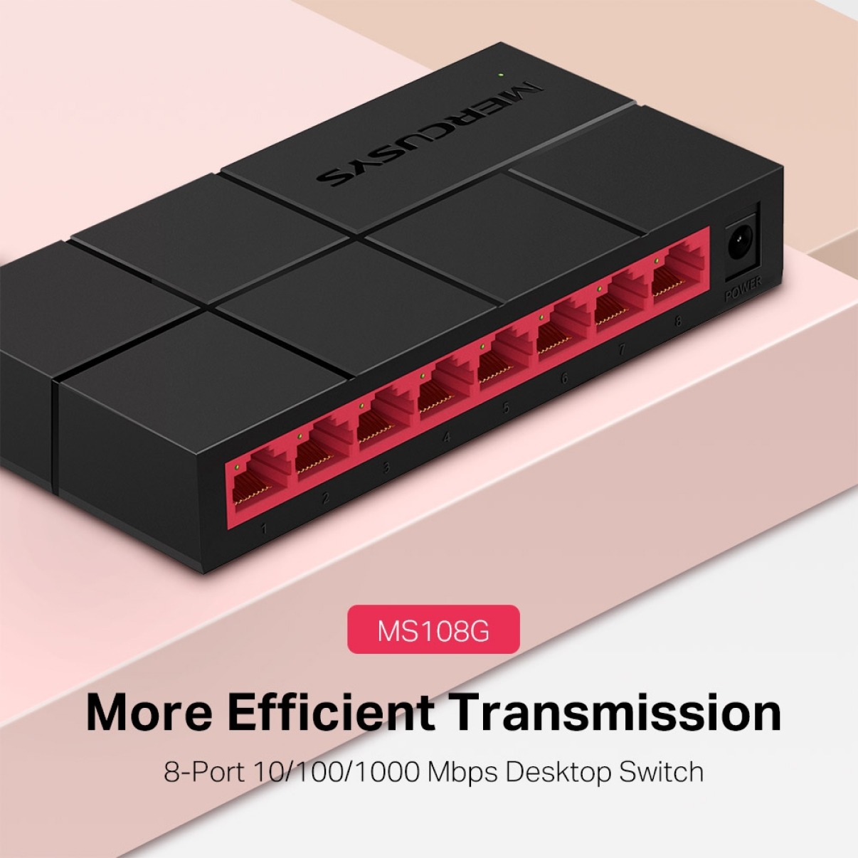 MERCUSYS MS108GS-Switch 8 Port 10/100/1,000 Mbps Desktop Switch - Image 5