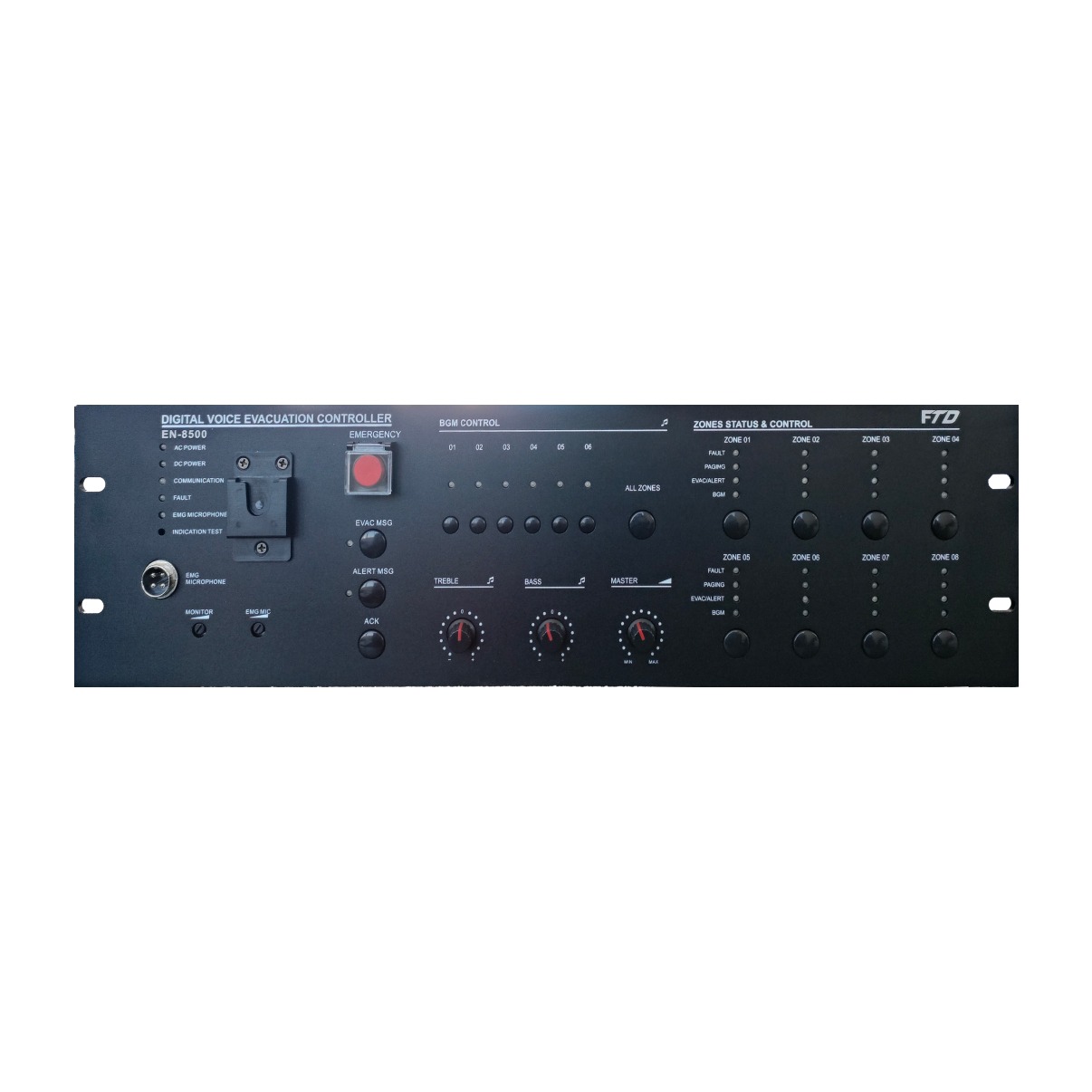 EN-8500 Amplifikator 8 Zona EVAC 500W