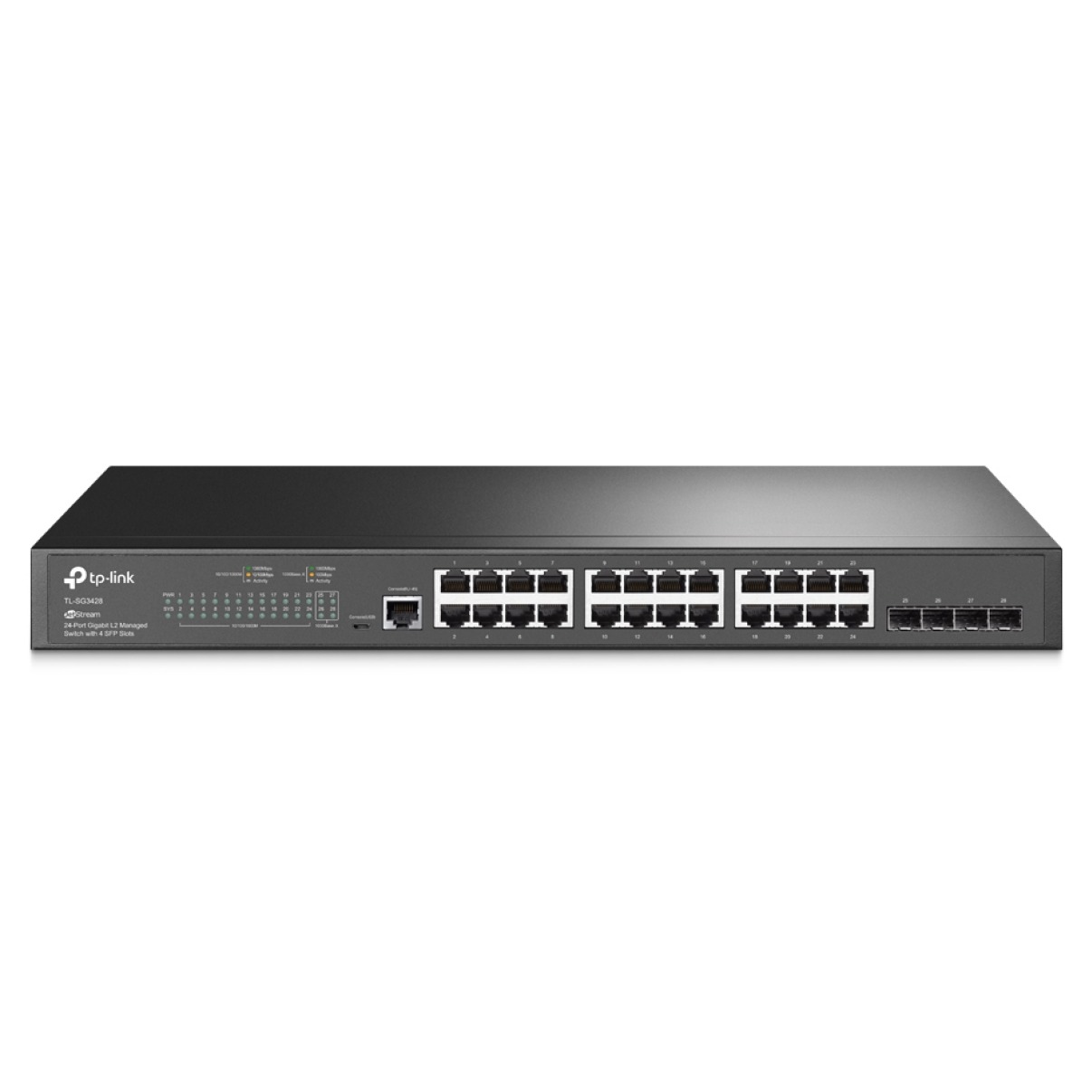 JetStream 24-Port Gigabit L2 Managed Switch with 4 SFP Slots TL-SG3428