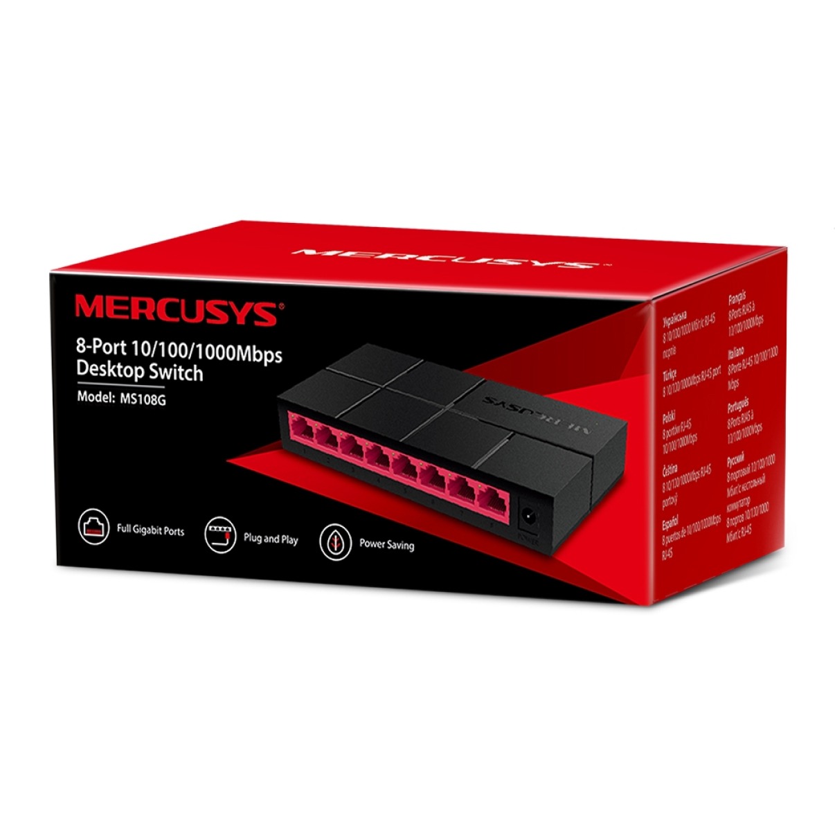 MERCUSYS MS108GS-Switch 8 Port 10/100/1,000 Mbps Desktop Switch - Image 6