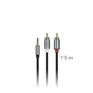 JACKRCAPRO-MM-1-5 Audio signal cable Jack 3'5 mm male 2 RCA male